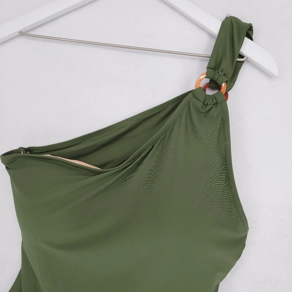 J. Crew One-shoulder Swimsuit with Tortoise Ring - Picture 4 of 12